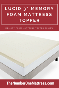 LUCID 3 Inch Memory Foam Mattress Topper Review